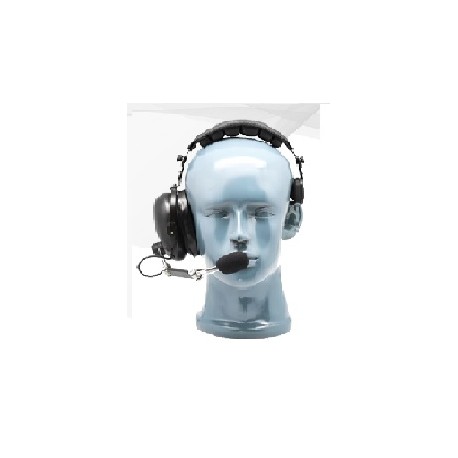 CASQUE ANTIBRUIT UNILATERAL AVEC MICRO BOOM ET PTT MOTOROLA GP300 - GES-HA7M